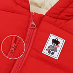 Ski overall for babies insulated with fleece and a hat