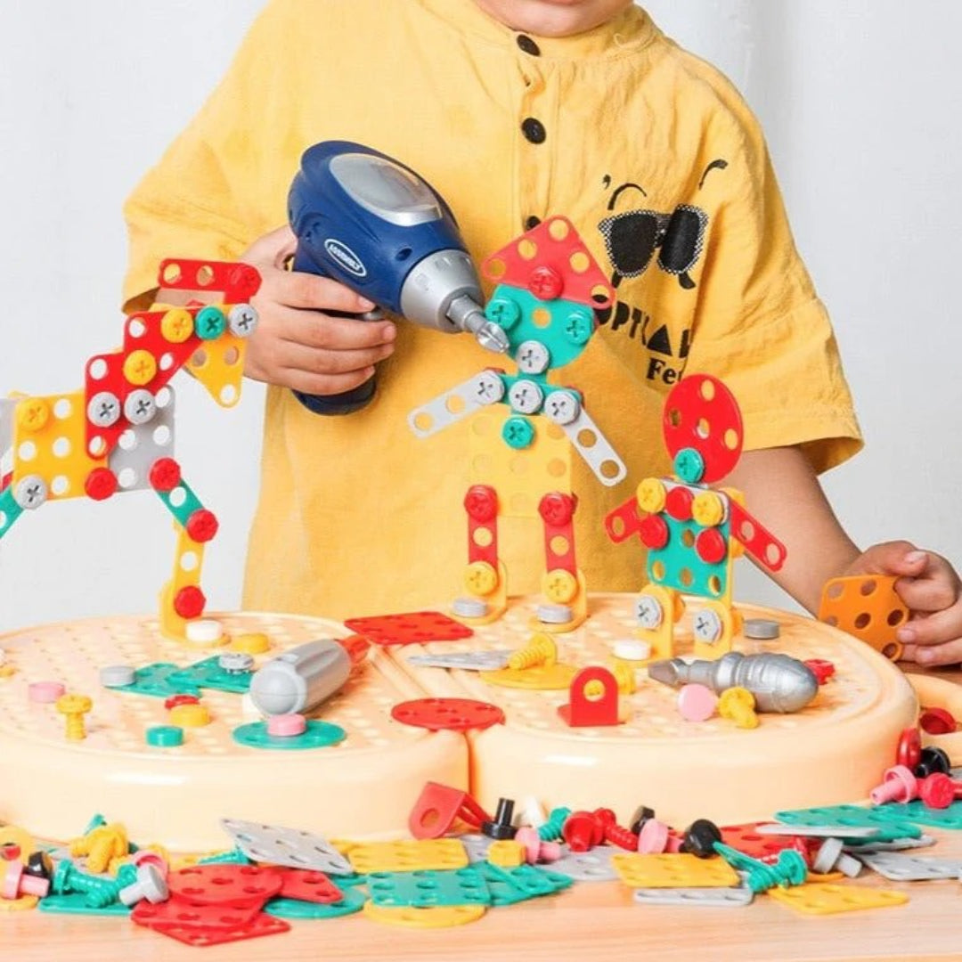 Værktøjssæt til børn konstruktionslegetøj med boremaskine