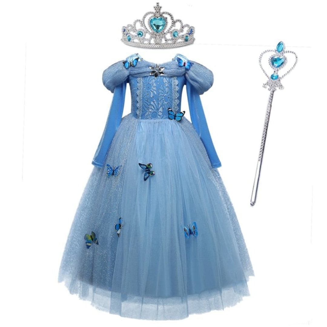 Princess Costume Carnival Outfit for Children 4 to 10 Years Old