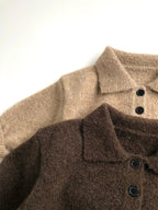 Unisex polo sweater for kids with buttons