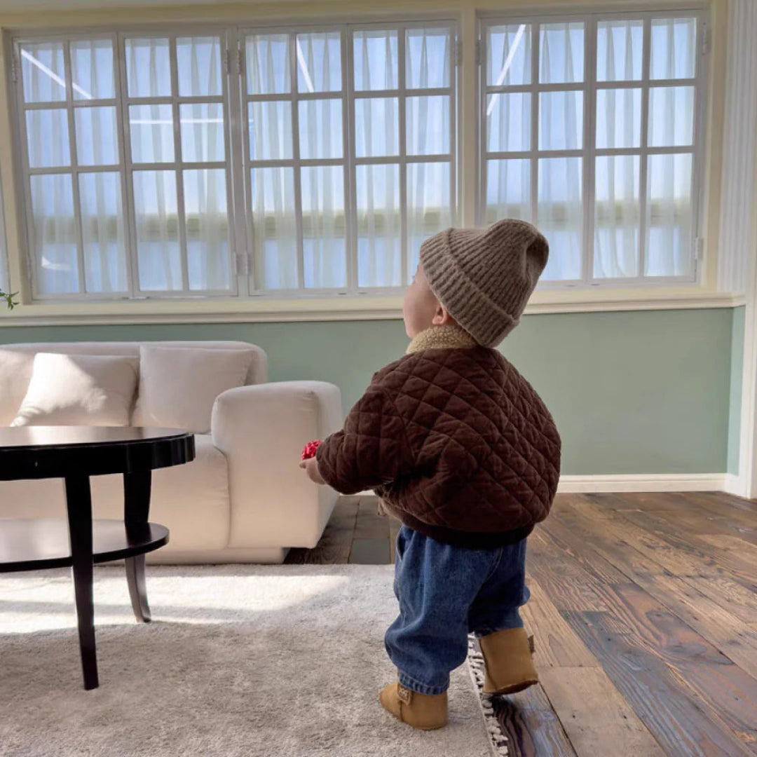 Quilted jacket for boys in warm quality