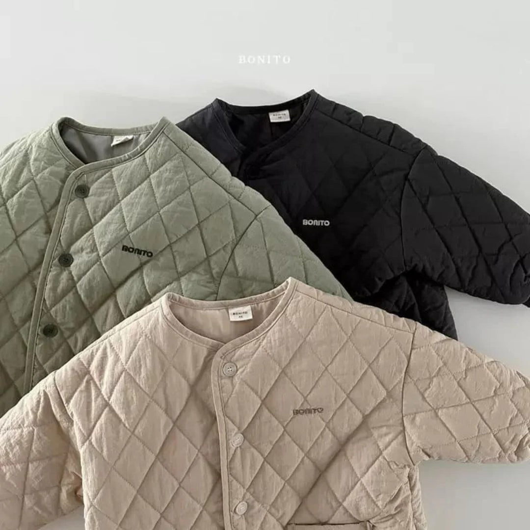 Quilted jacket for children in a unisex design