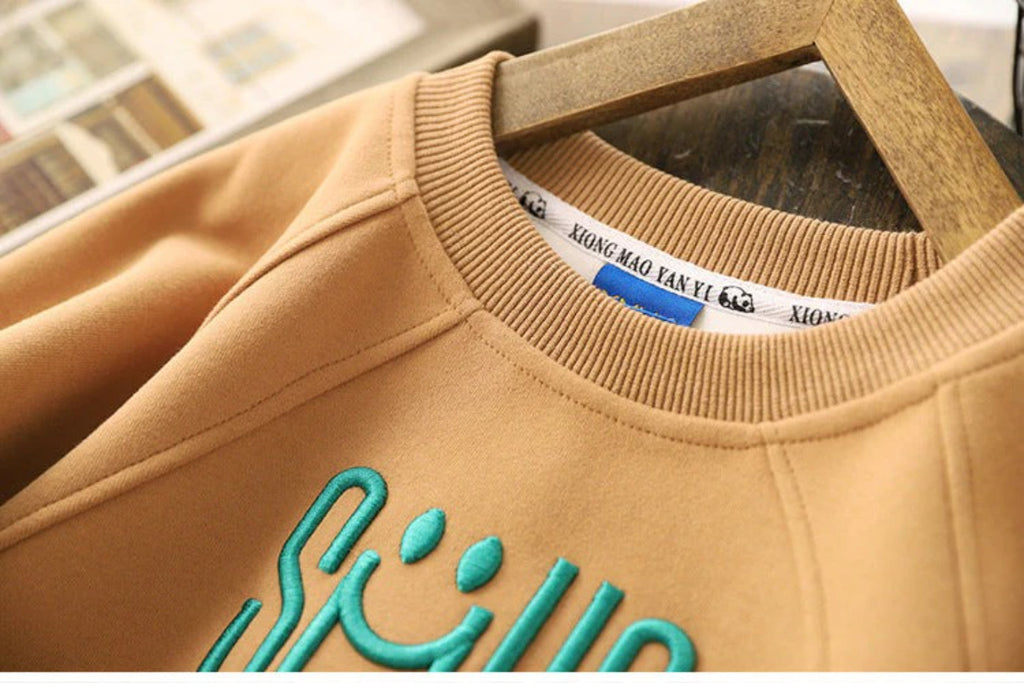 Unisex kids' sweater with smiley print