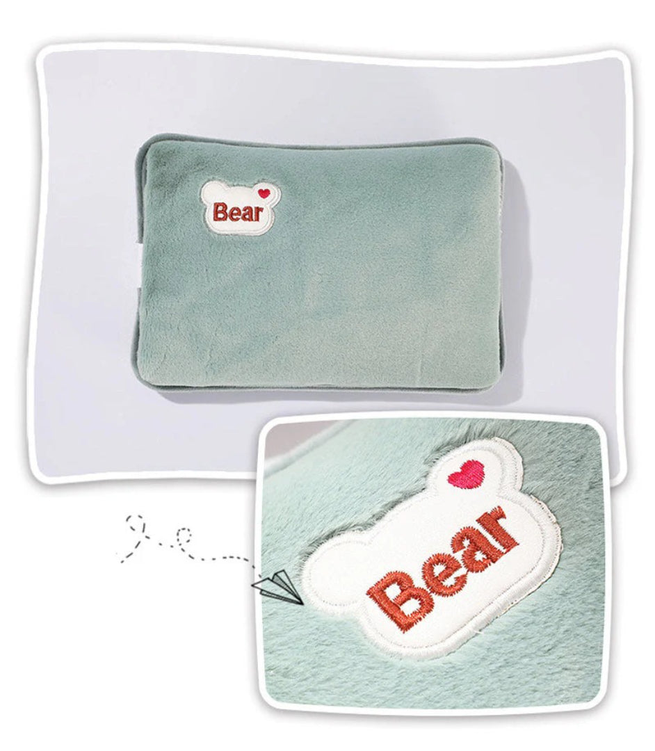 Plush heated pad battery operated with rapid heating