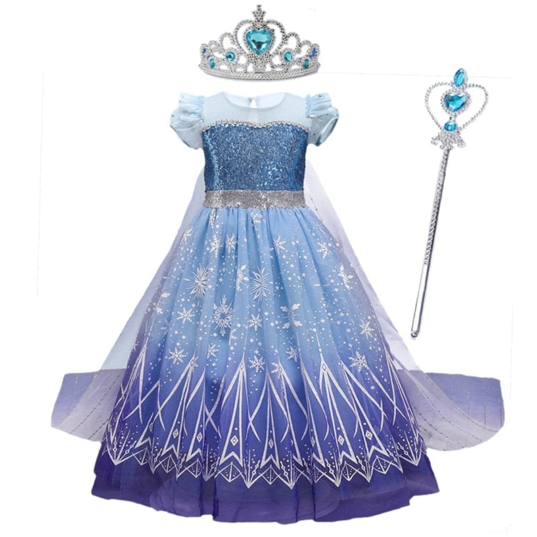 Princess Costume Carnival Outfit for Children 4 to 10 Years Old