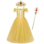 Princess Costume Carnival Outfit for Children 4 to 10 Years Old