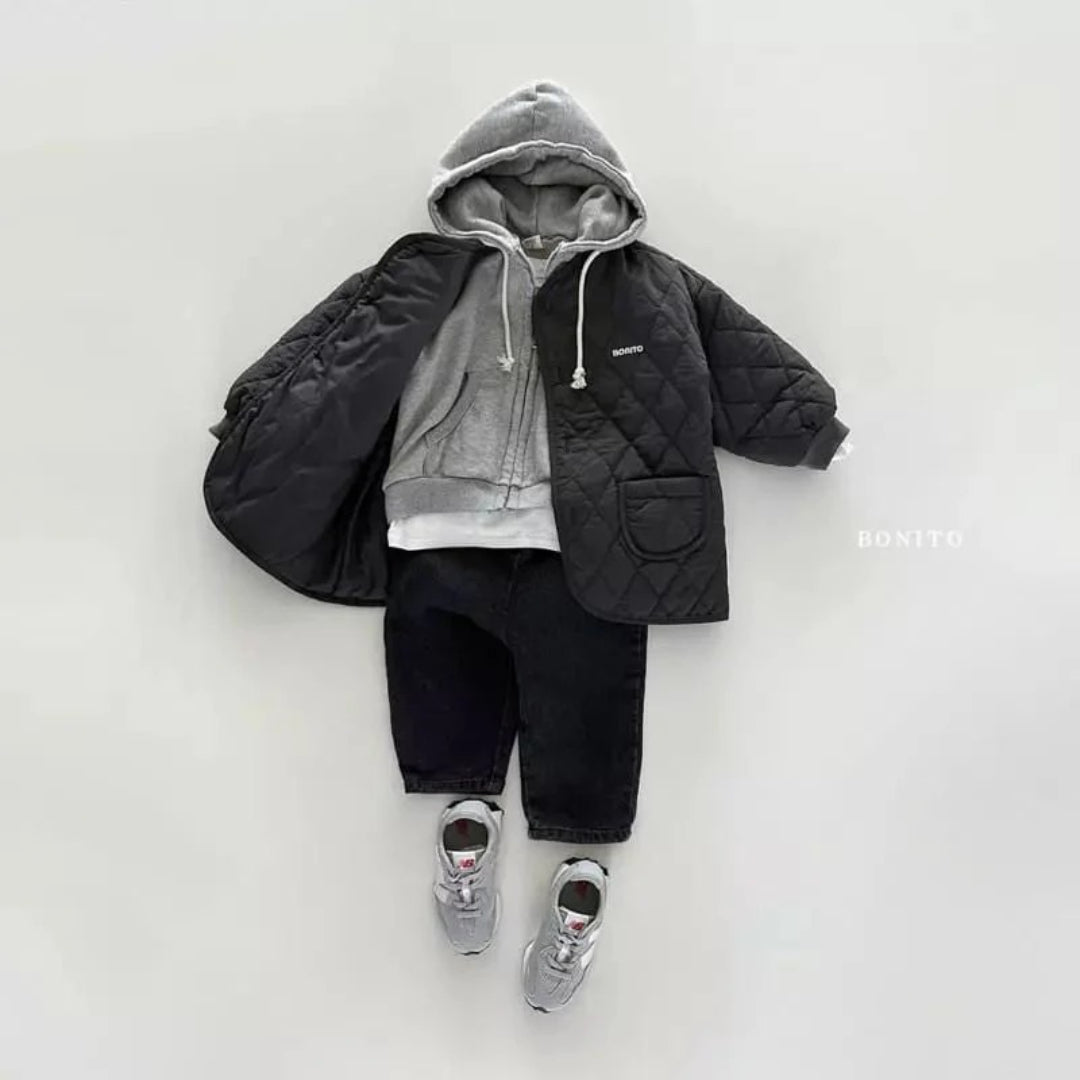 Quilted jacket for children in a unisex design