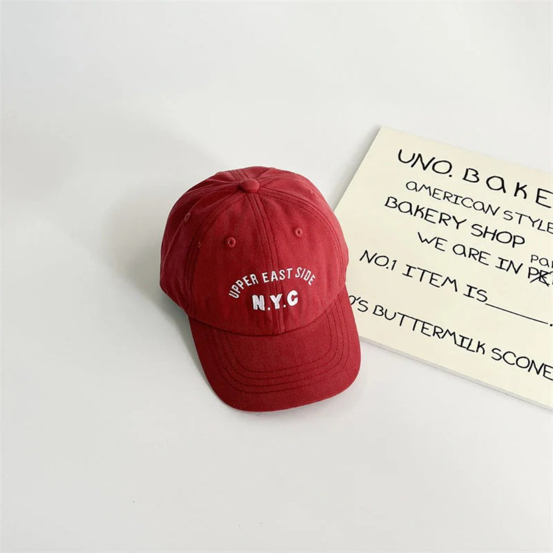 Unisex kids' cap with a brim and NYC embroidery