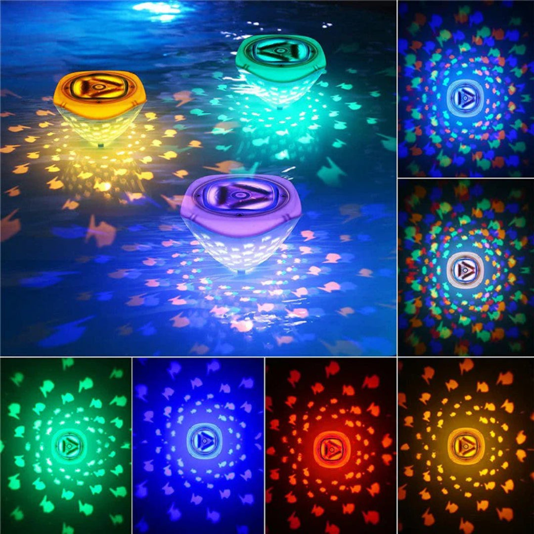 LED bath toy with fountain and spray effect