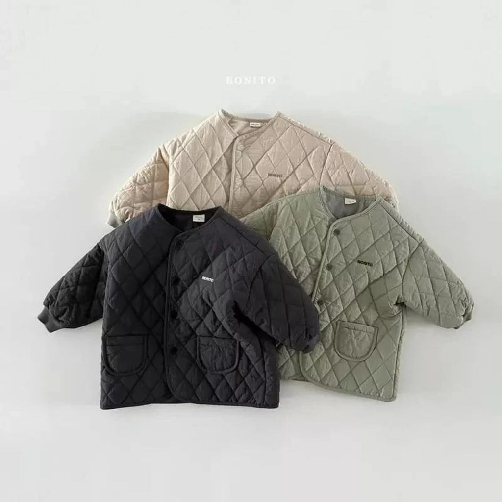 Quilted jacket for children in a unisex design