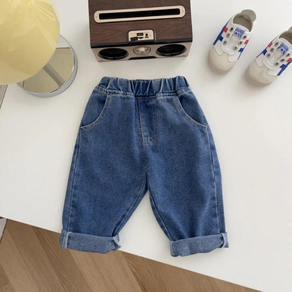 Unisex relaxed fit denim trousers
