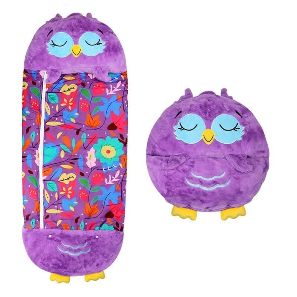 2-in-1 plush sleeping bag with cuddly toy for children