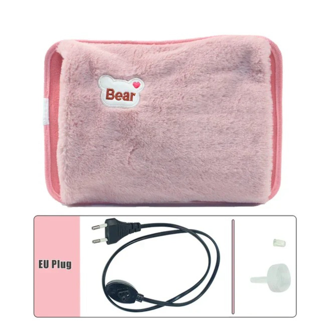 Plush heated pad battery operated with rapid heating