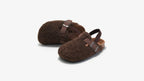 Wool moccasins for kids in slip-on design