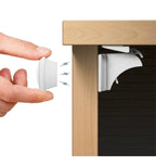 Invisible magnetic child lock for cabinets and drawers without drilling