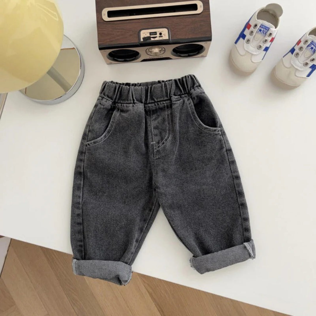 Unisex relaxed fit denim trousers