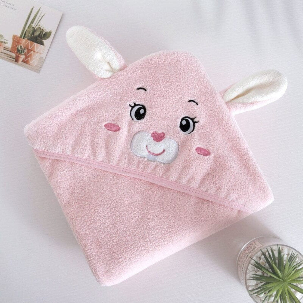 Baby hooded bath towel in a cute design