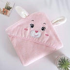 Baby hooded bath towel in a cute design