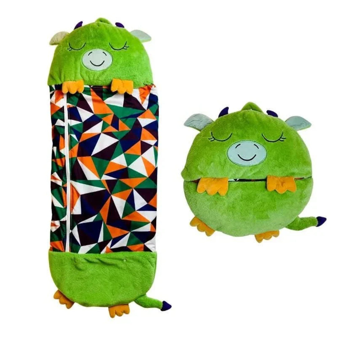 2-in-1 plush sleeping bag with cuddly toy for children