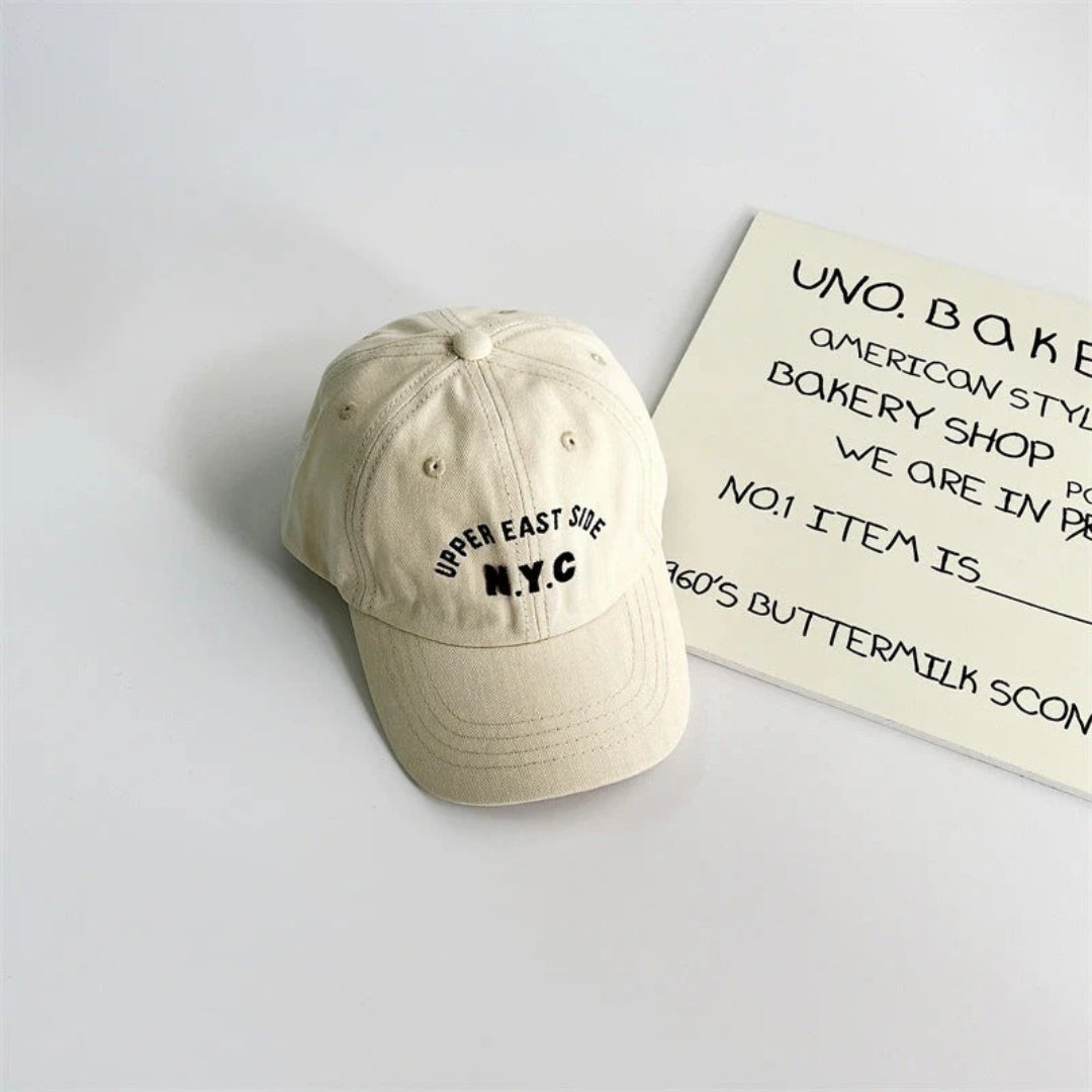 Unisex kids' cap with a brim and NYC embroidery