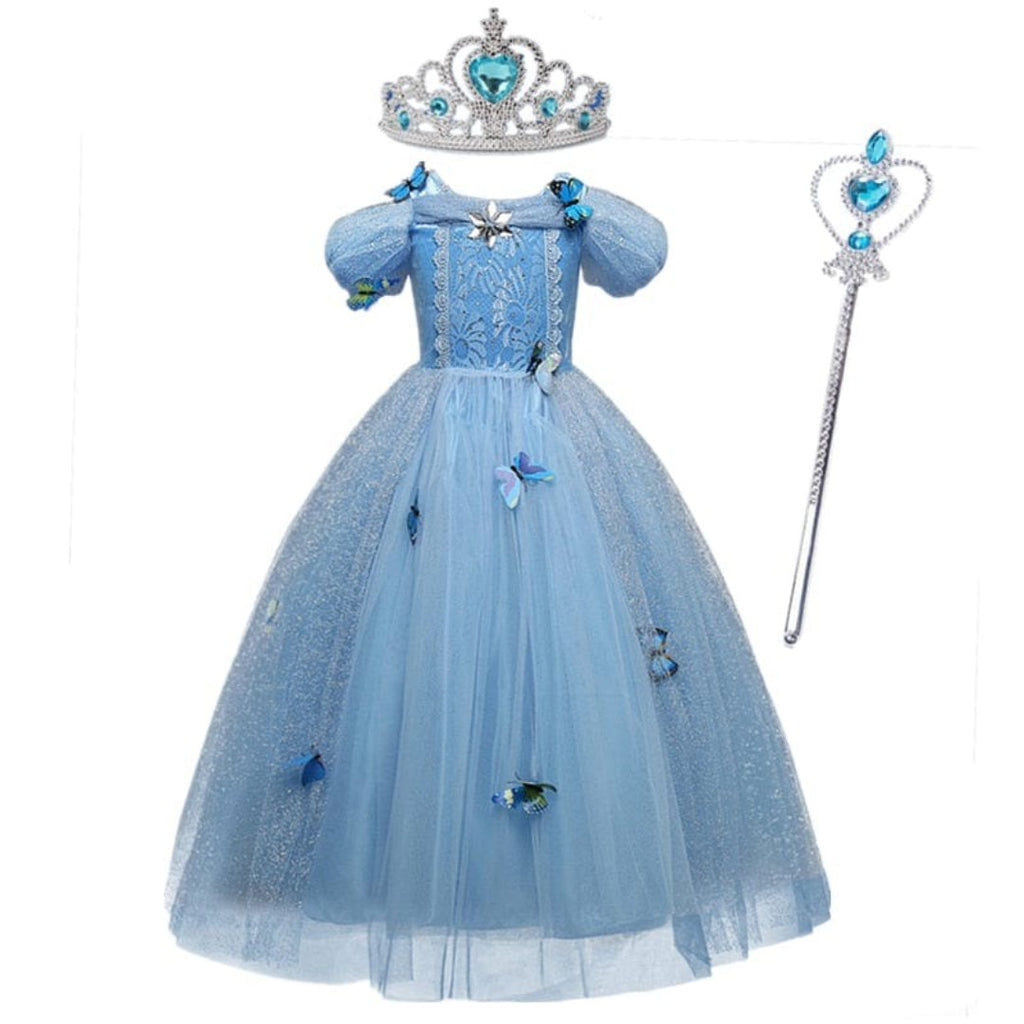 Princess Costume Carnival Outfit for Children 4 to 10 Years Old