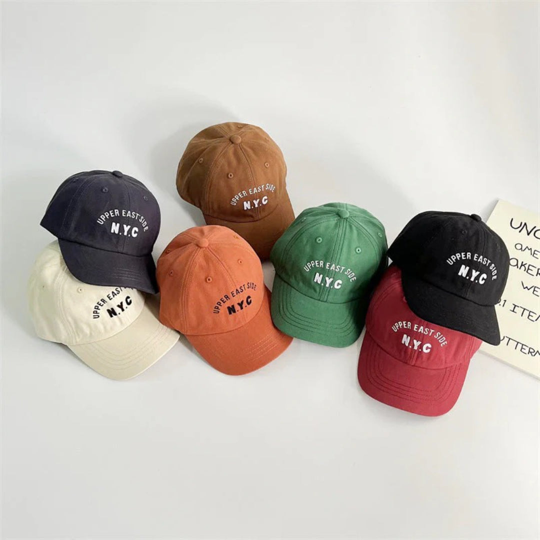 Unisex kids' cap with a brim and NYC embroidery