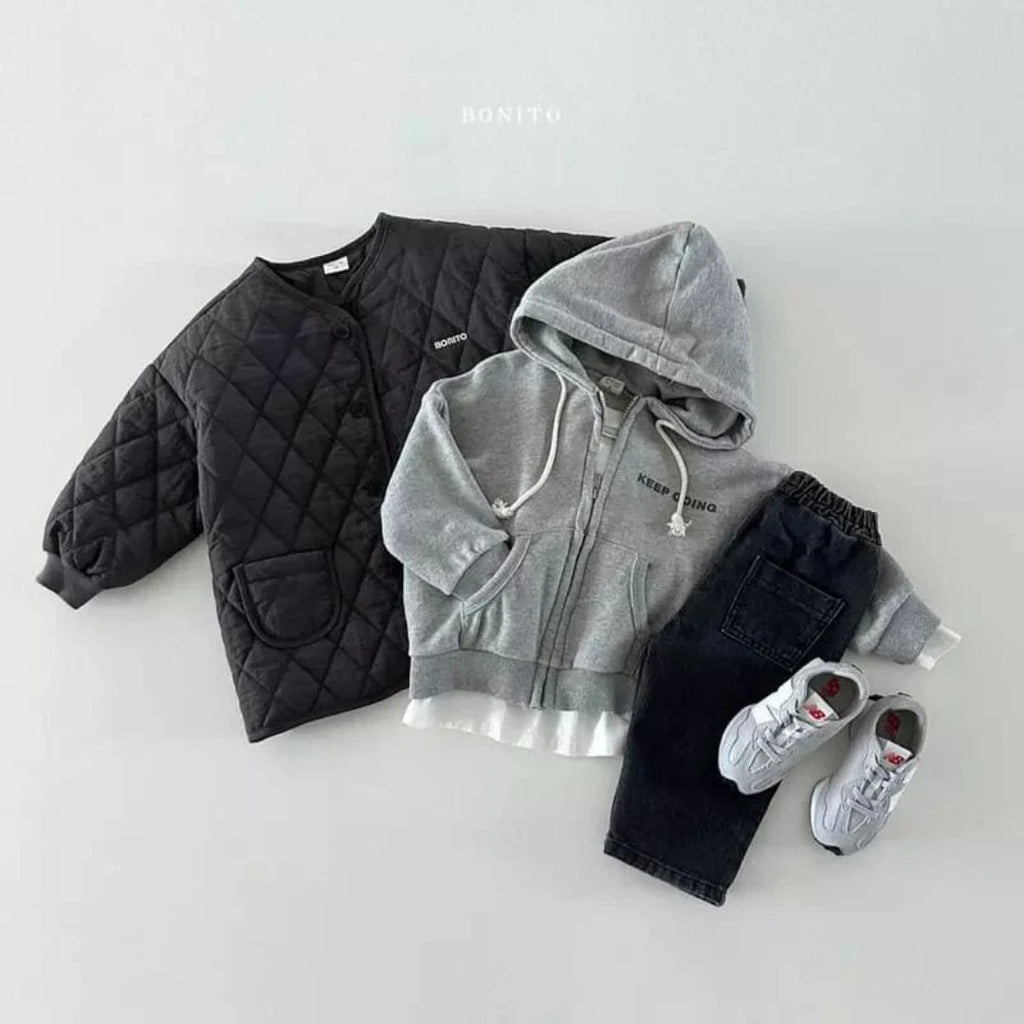 Quilted jacket for children in a unisex design