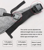 Baby carrier with adjustable carrying system