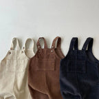 Ribbed dungarees for babies in soft cotton