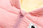 Ski overall for babies insulated with fleece and a hat