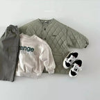 Quilted jacket for children in a unisex design