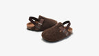 Wool moccasins for kids in slip-on design
