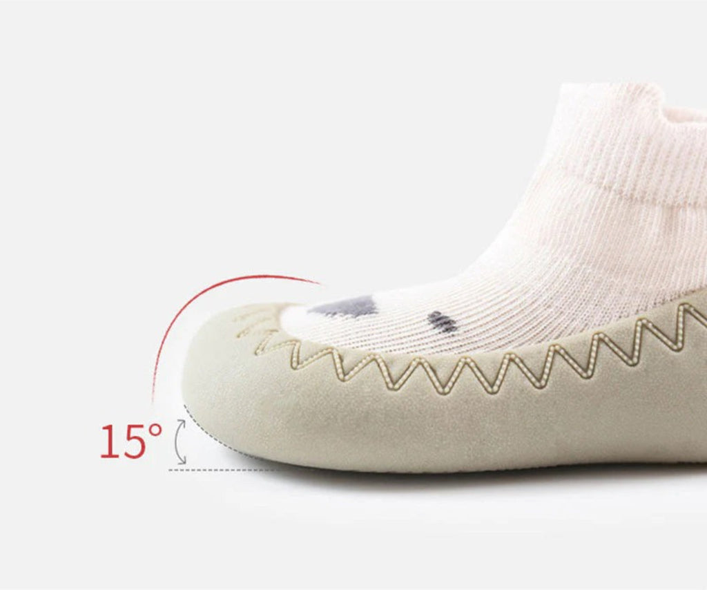 Baby boots for first steps with non-slip sole