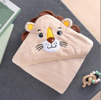 Baby hooded bath towel in a cute design