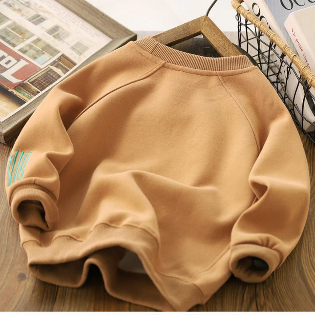 Unisex kids' sweater with smiley print