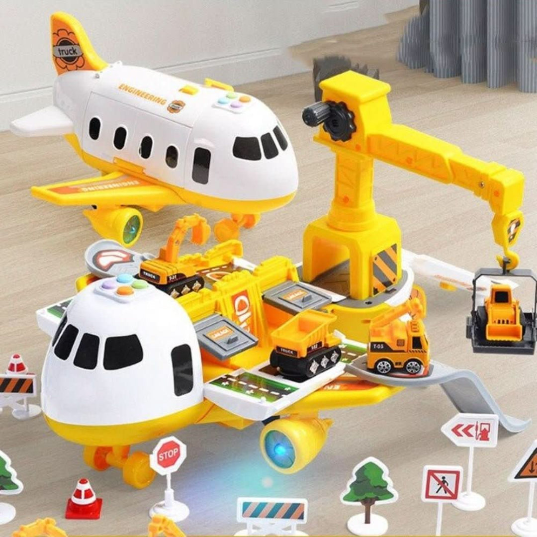 Airplane and Vehicle Set Creative Adventure Toy for Kids