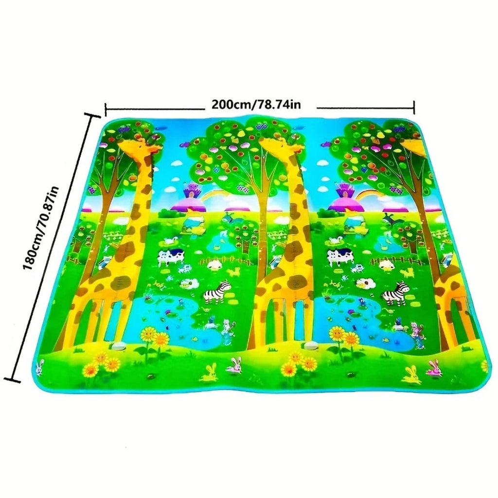 Foldable foam mat for infants, double-sided and non-slip, 180 x 120 cm