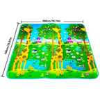 Foldable foam mat for infants, double-sided and non-slip, 180 x 120 cm