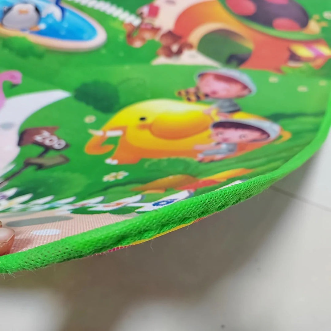 Sammenfoldelig skummåtte til spædbørn dobbeltsidet og skridsikker 180 x 120 cm