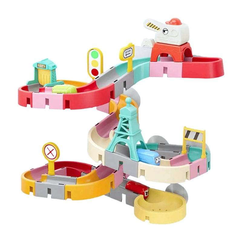 Road theme roller coaster bath toy for toddlers