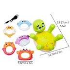 Rotating turtle sprinkler bath toy