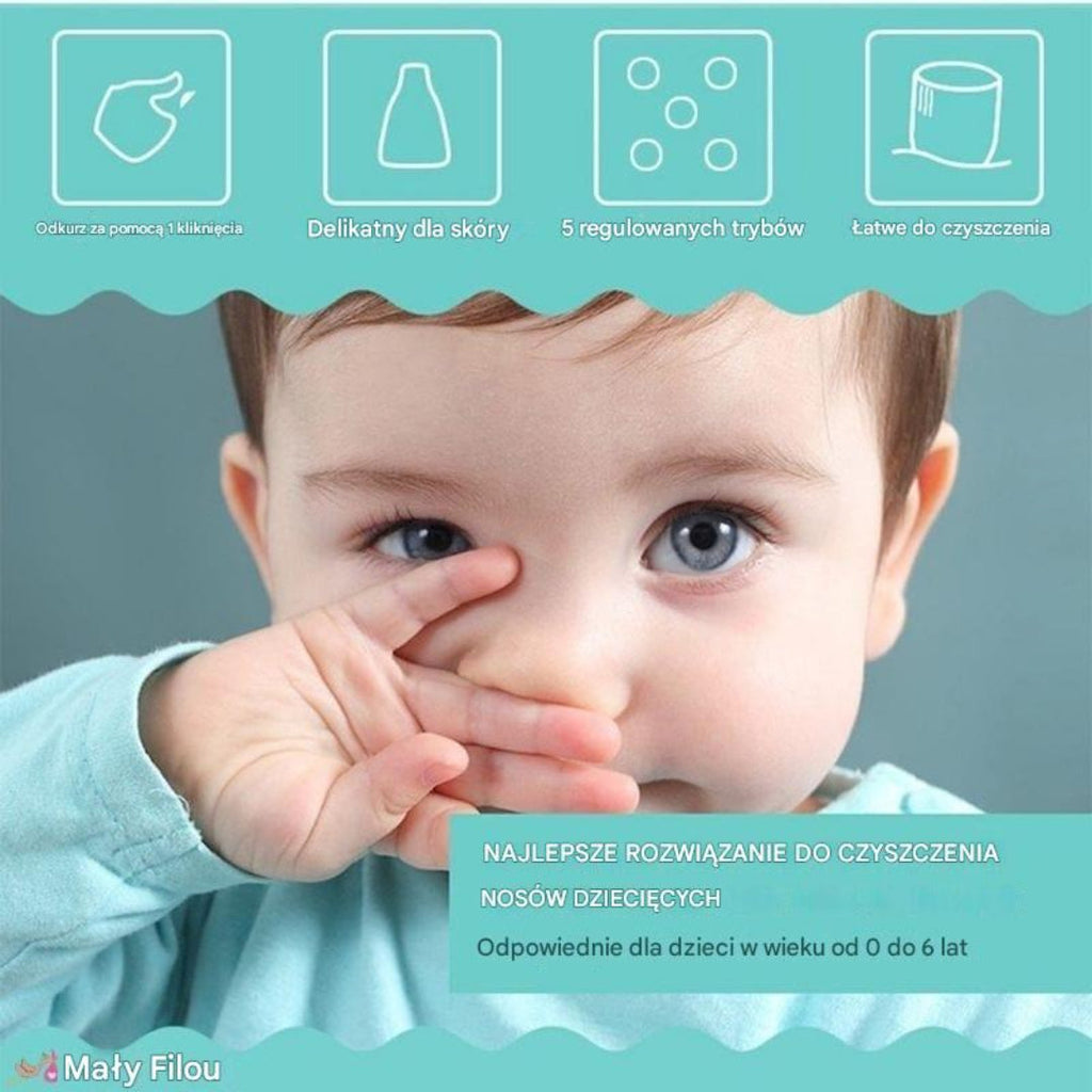Electric nasal aspirator for babies gentle nasal cleansing