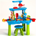 Children's play activity table with 3 levels sand and water