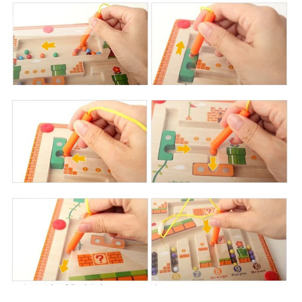Montessori Numbers and Color Maze Learning Game