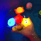 Light-up bath animals