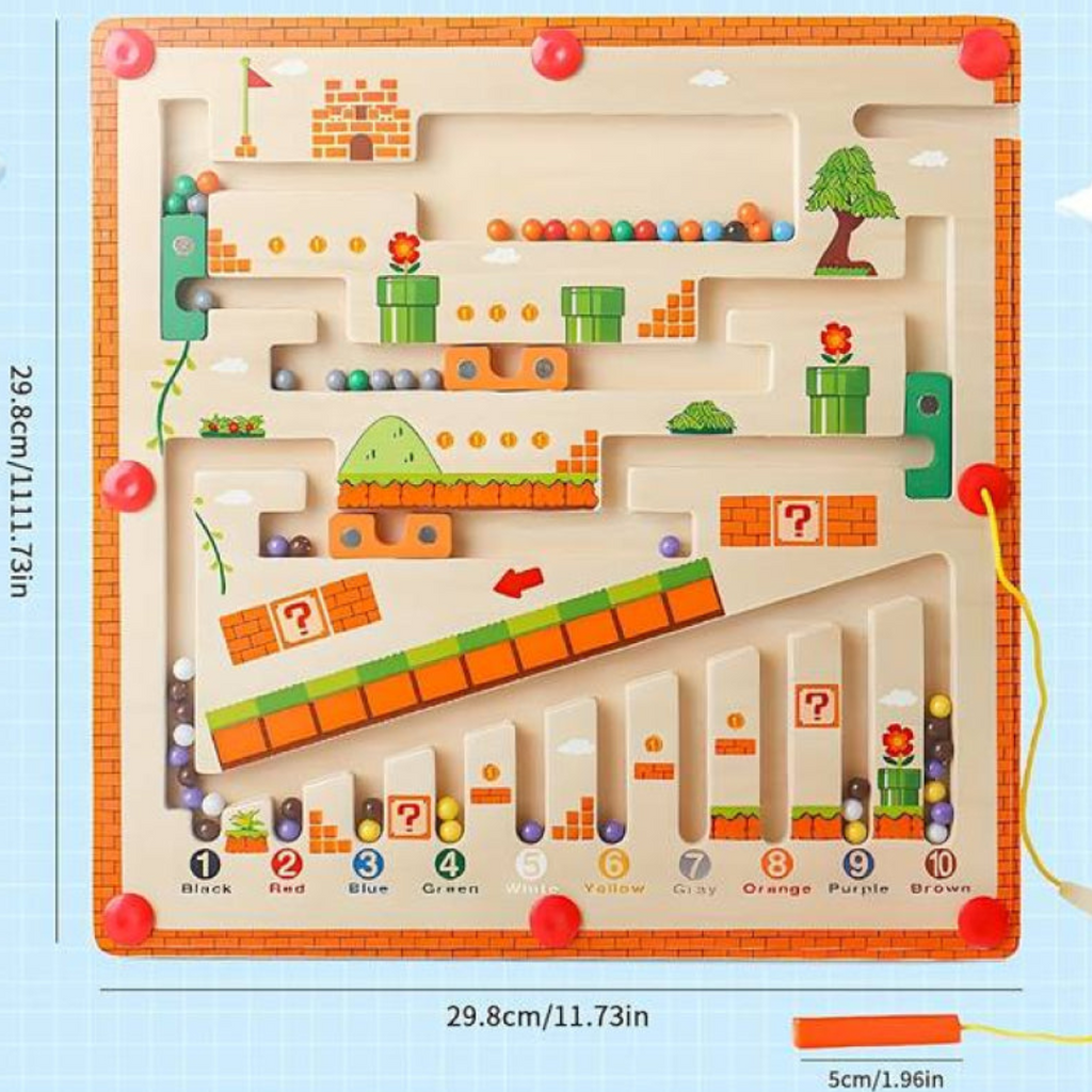 Montessori Numbers and Color Maze Learning Game