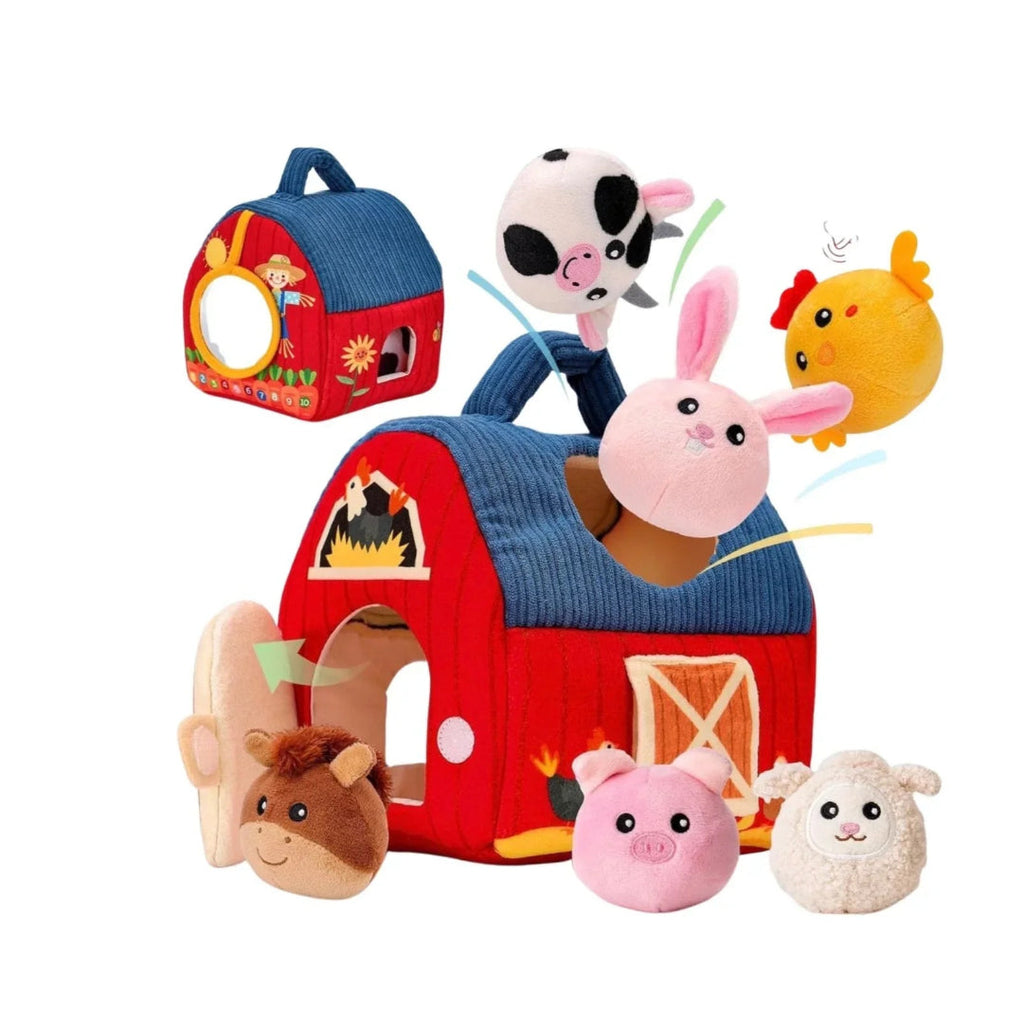 Farm Animals Plush Toy, Complete Playset with Figures