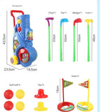 Kids golf set with trolley and wheels