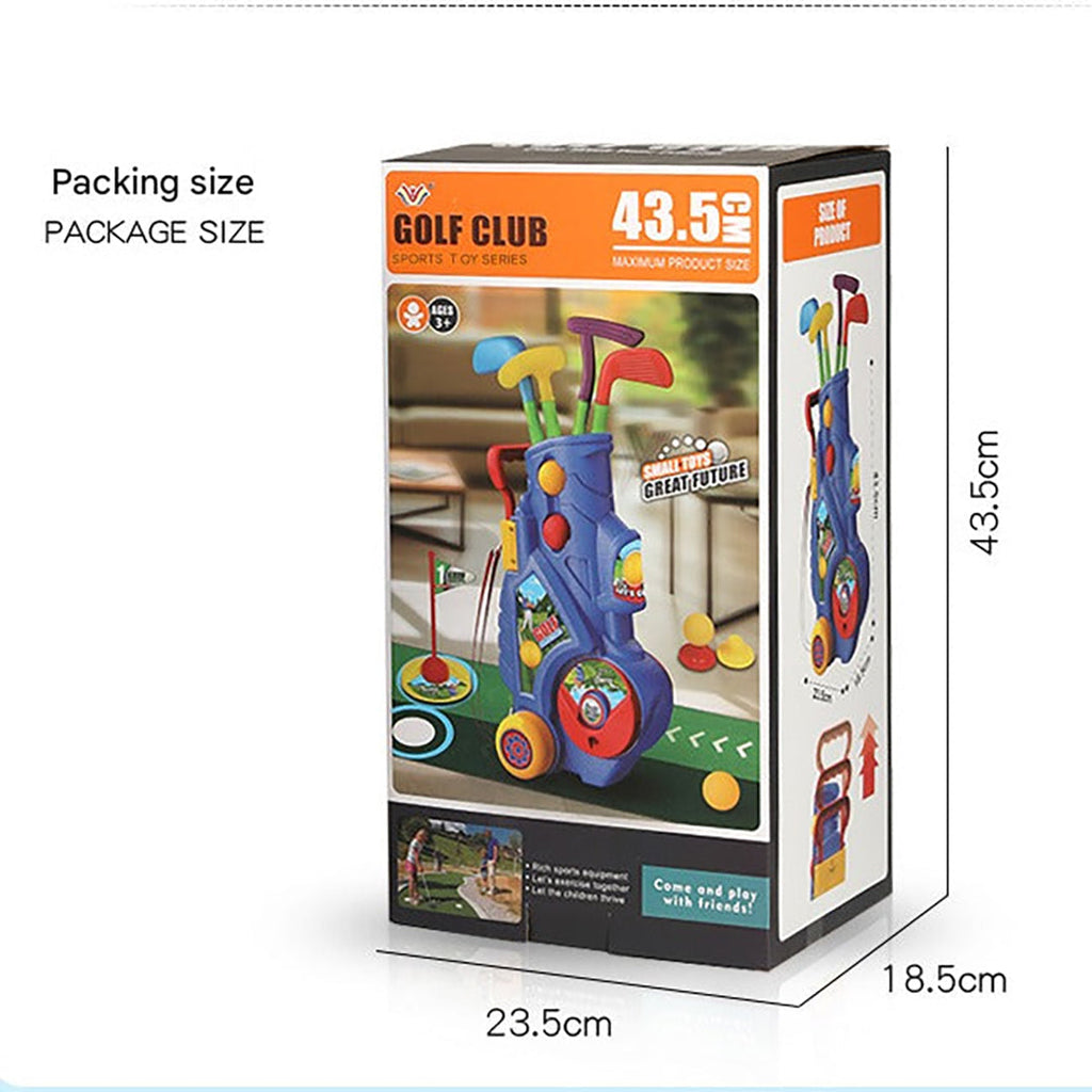 Kids golf set with trolley and wheels
