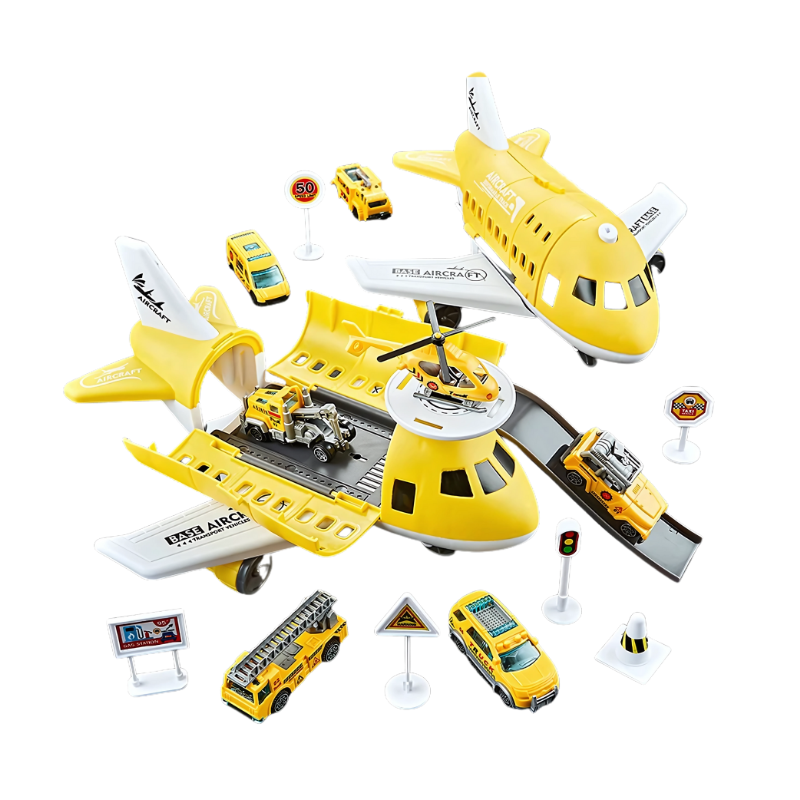 Transforming airplane toy for imaginative play